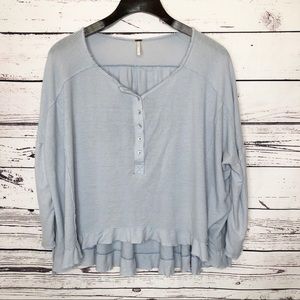 Free people waffle knit top